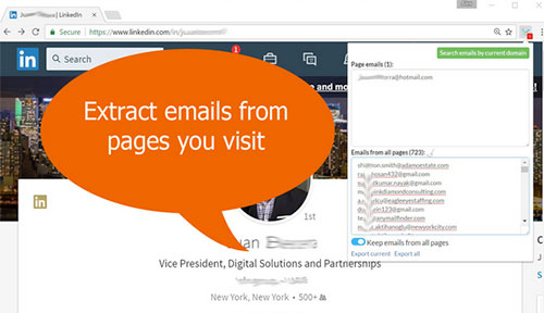 linkedin email extractor chrome