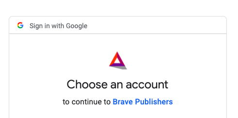 how to earn bat with brave - sign into google and select your youtube account to earn BAT